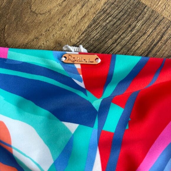 Raisins Blue Teal Pink Abstract Bikini Bottom Women's M great preworn condition - Picture 4 of 6